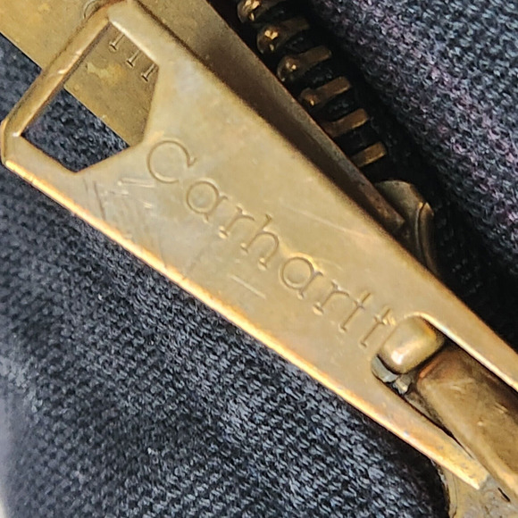 Carhartt Bib Distressed USA Union Made Insulated Duck Canvas Black Y2K Workwear - Picture 8 of 16